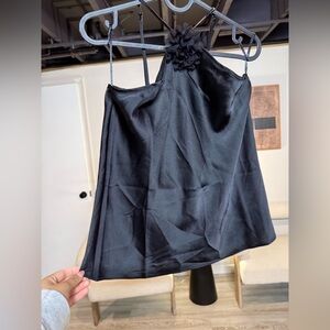 CYNTHIA ROWLEY SILK BLACK TOP